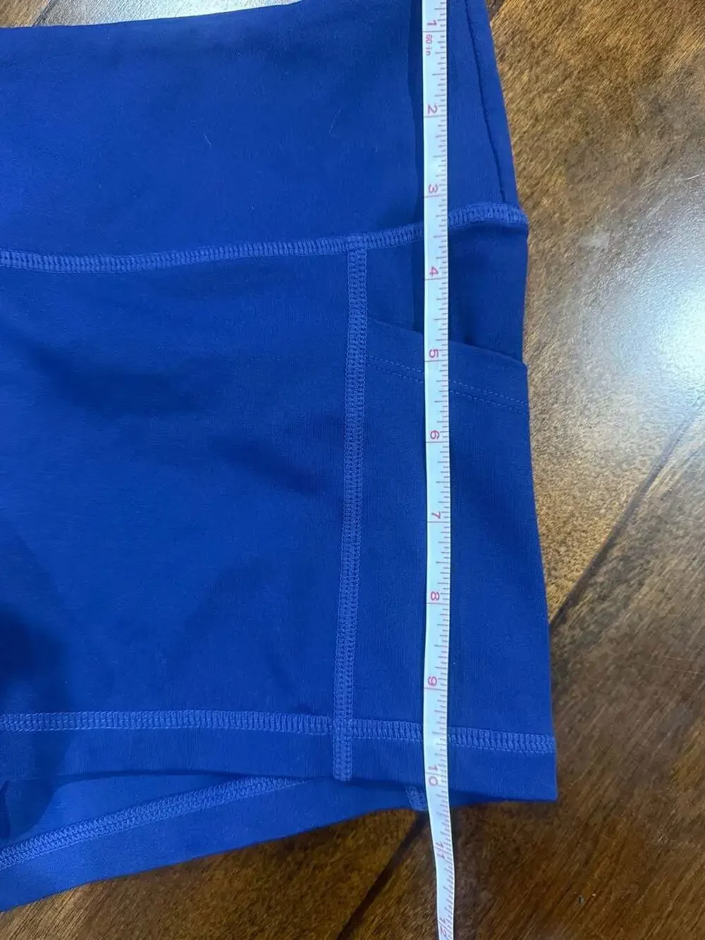 Feed Me Fight Me Blue Athletic Shorts Size M High Rise Workout Gym Compression